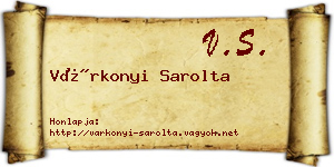 Várkonyi Sarolta névjegykártya