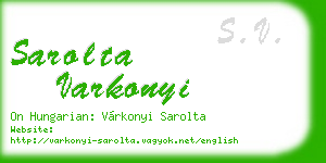 sarolta varkonyi business card